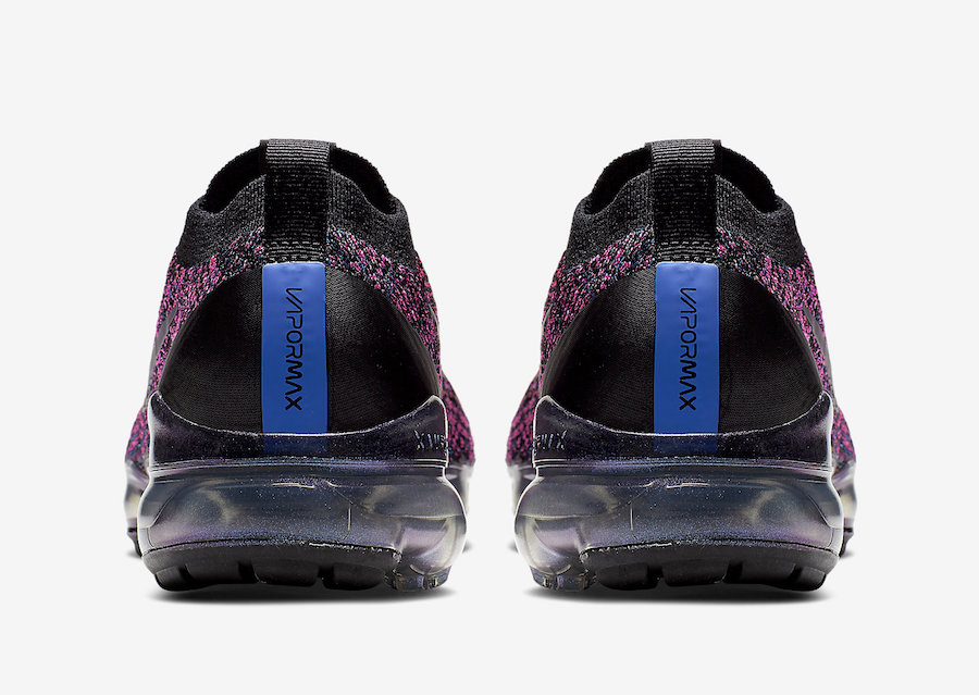 Nike Air Vapormax Flyknit 3 Black, Racer Blue & Fuchsia END.