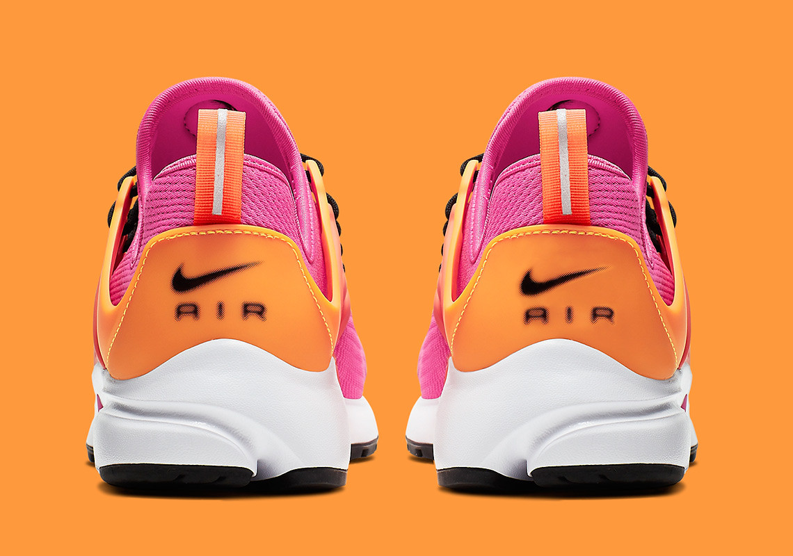 pink and orange nike presto