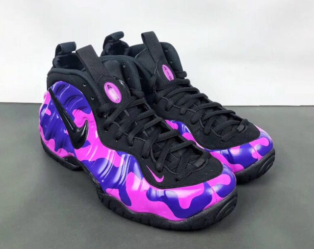 pink and purple camo foamposites