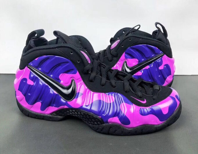 pink and purple camo foamposites