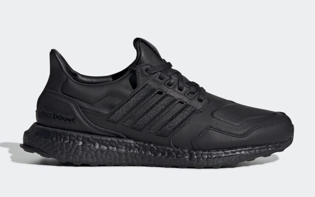 ultra boost leather shoes black